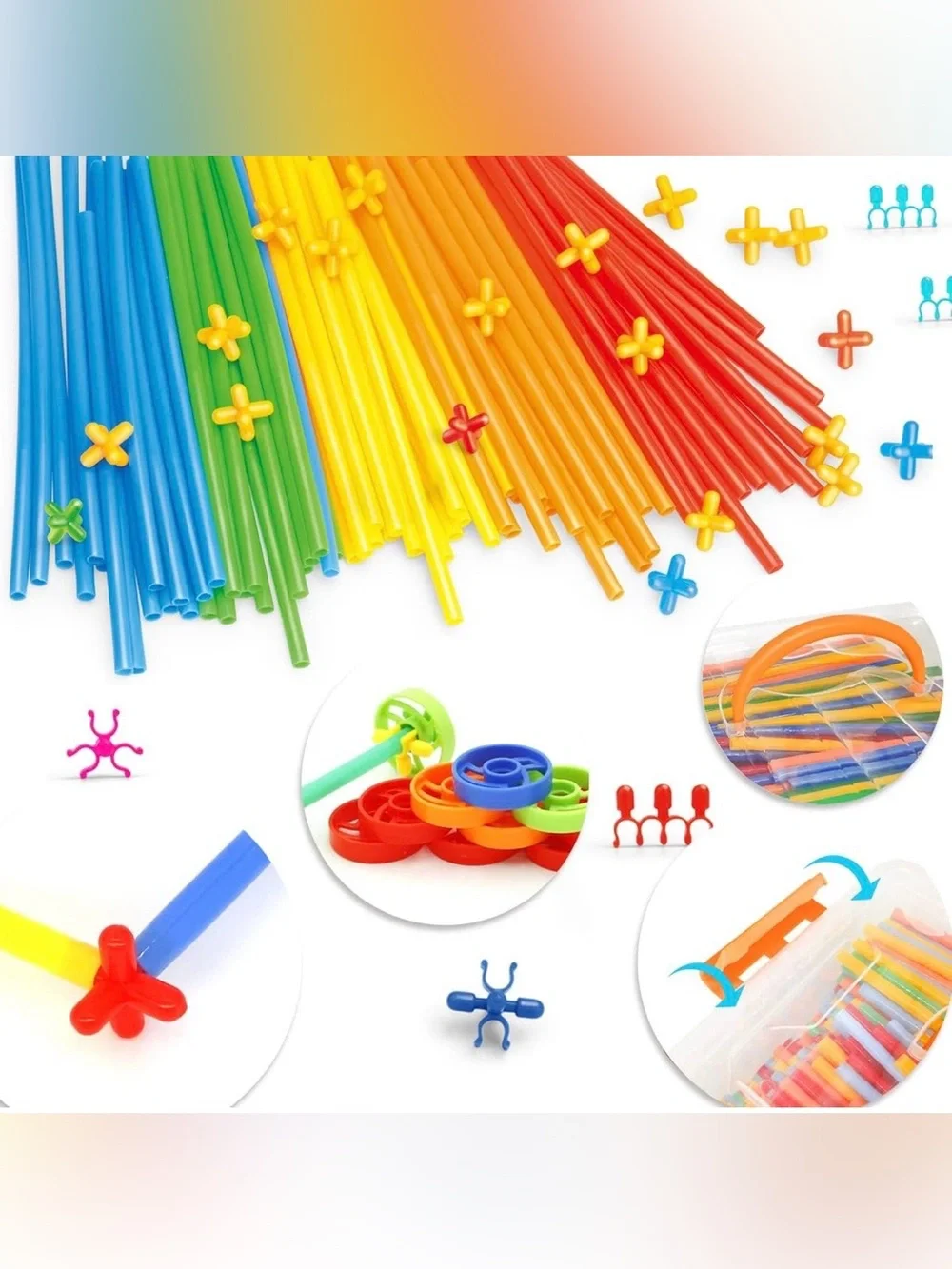 Ggilbro Straw Constructor Stem Building Toys 600pcs